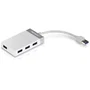 TRENDnet TU3-H4E Hub USB 3.0 de 4 puertos, Blanco y Gris